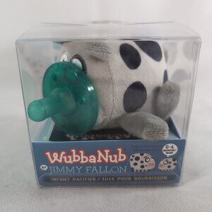 WubbaNub Moo Cow Mama Penguin Jimmy Fallon Infant Pacifier NEW Polka Dot Grey